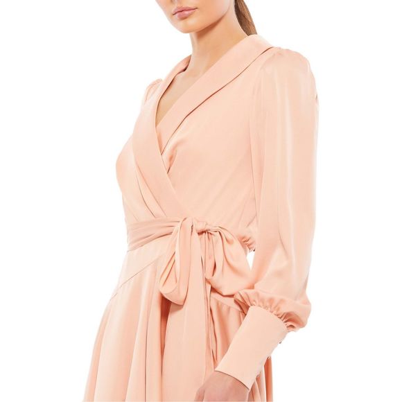 Mac Duggal Short Wrap Dress Size US2 $398 - Picture 3 of 10